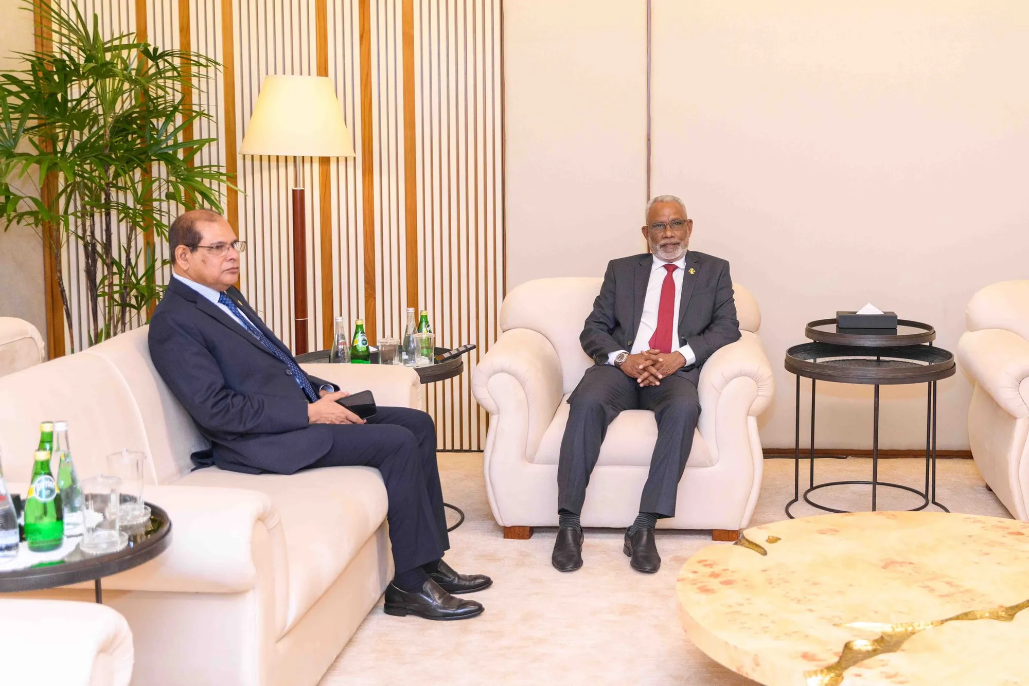 ކޮމަންވެލްތުގެ ކޮންފަރެންސް ނިންމާ ރައްޔިތުންގެ މަޖިލީހުގެ ރައީސް އަބްދުއްރަހީމް އަބްދުﷲ / ފޮޓޯ: މަޖިލީސް ގެލެރީ