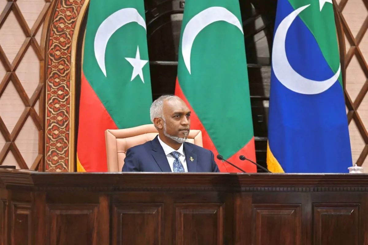 President Dr. Muizzu in Parliament (Photo/President's Office)