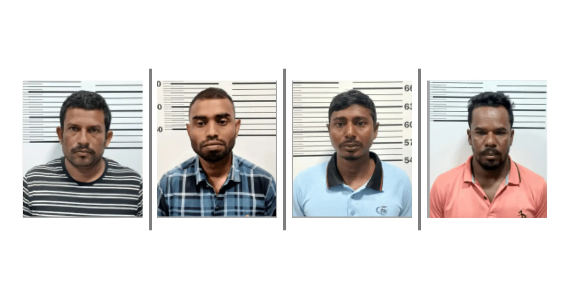 އަތުލައިގަތް ފަސް މީހުންގެ ތެރެއިން ހަތަރު މީހުން - ފޮޓޯ: ޕޮލިސް