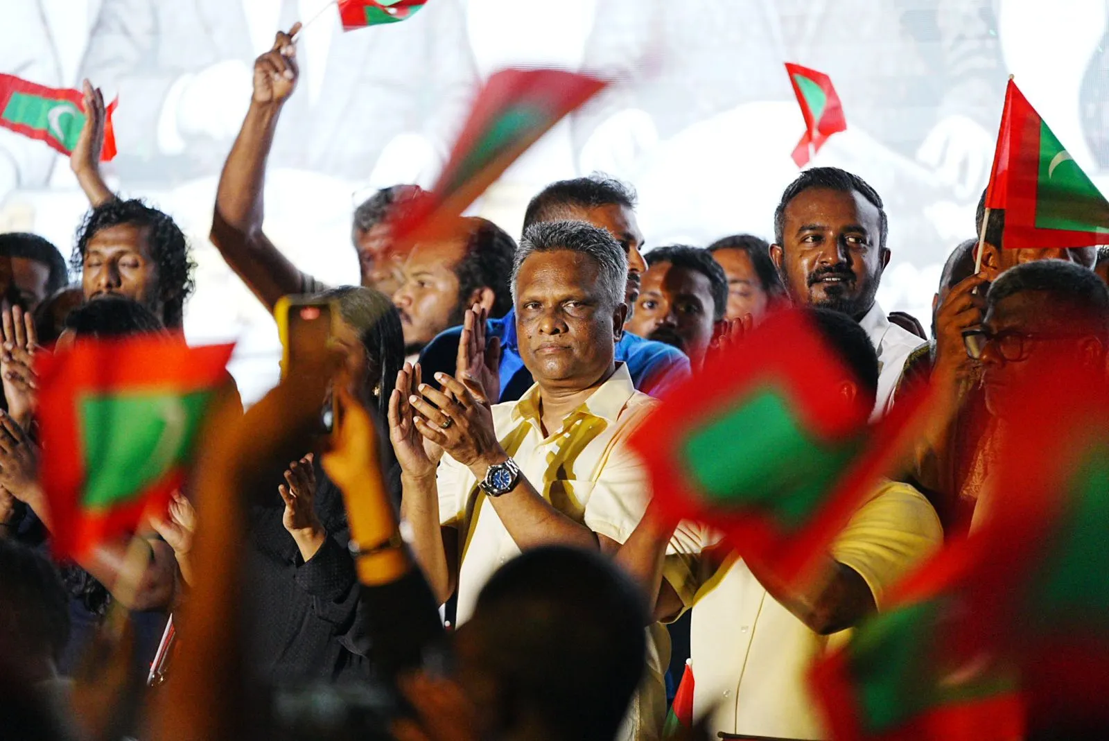 އެމްޑީޕީން މިރޭ ބޭއްވި މުޒާހަރާ -- ފޮޓޯ: ވޮއިސް