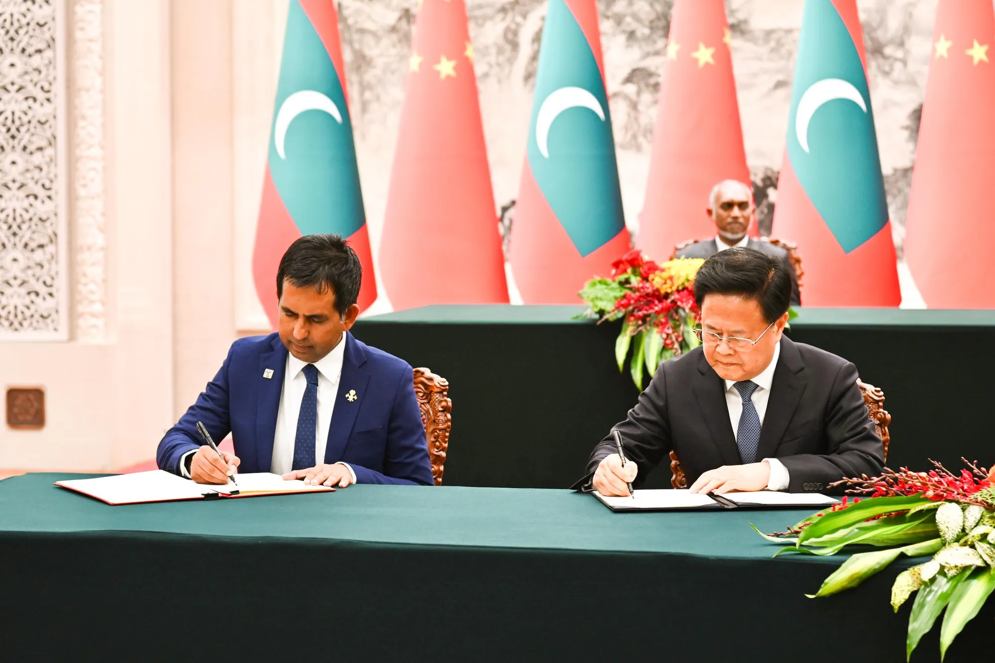 Signing of the Agreement between China and Maldives--