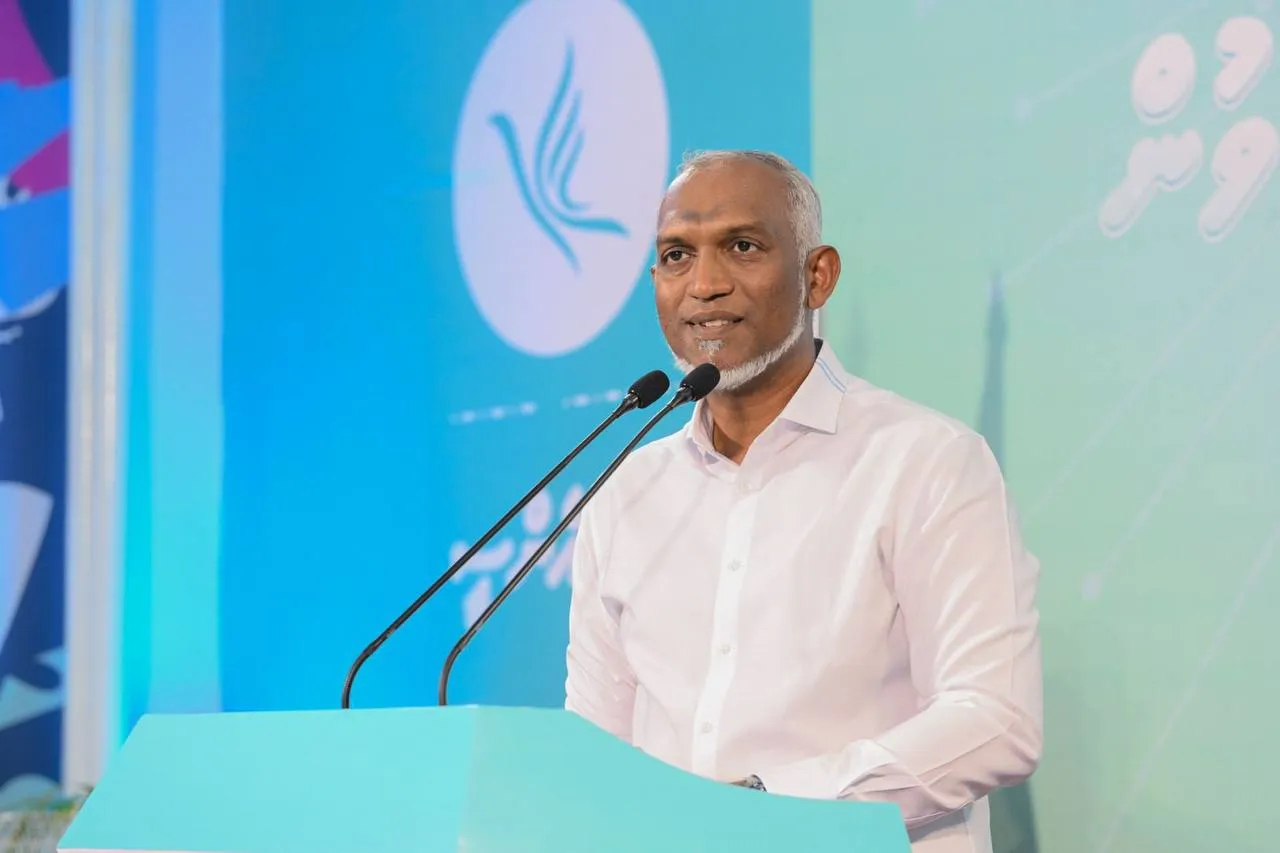President Dr. Muizzu speaking at PNC office opening ceremony last night