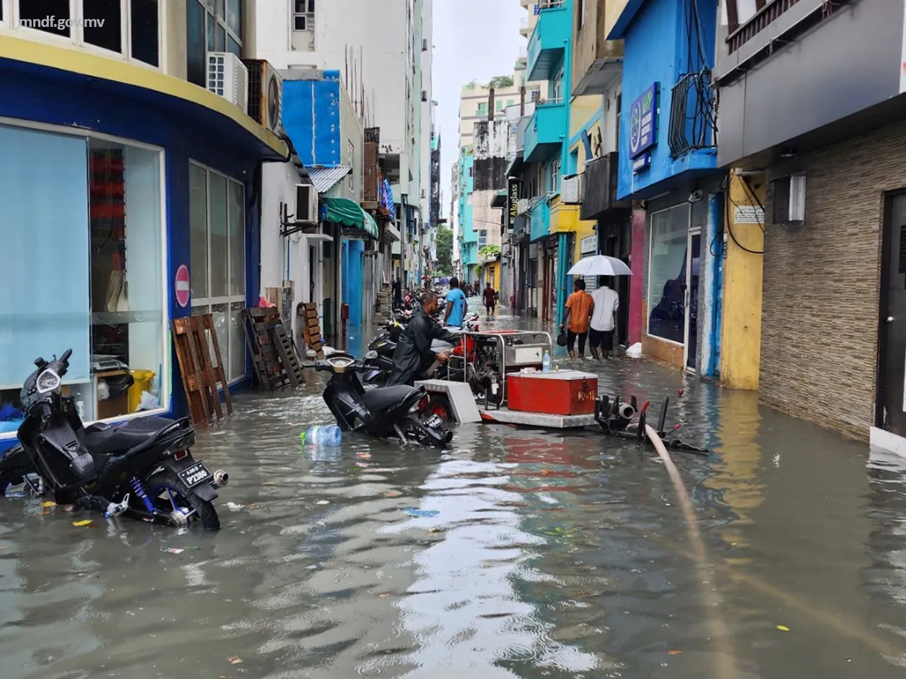 މާލޭގެ މަގުތަކުން ފެން ހިންދައި، ވެލި ބަސްތާ ޖެހުމުގެ މަސައްކަތް ފަށައިފި!