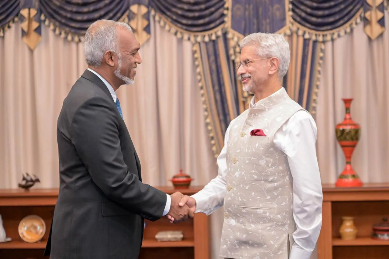 President Dr.Muizzu and India’s External Affairs Minister S.Jaishankar (Photo/ Minister Jaishankar via X)