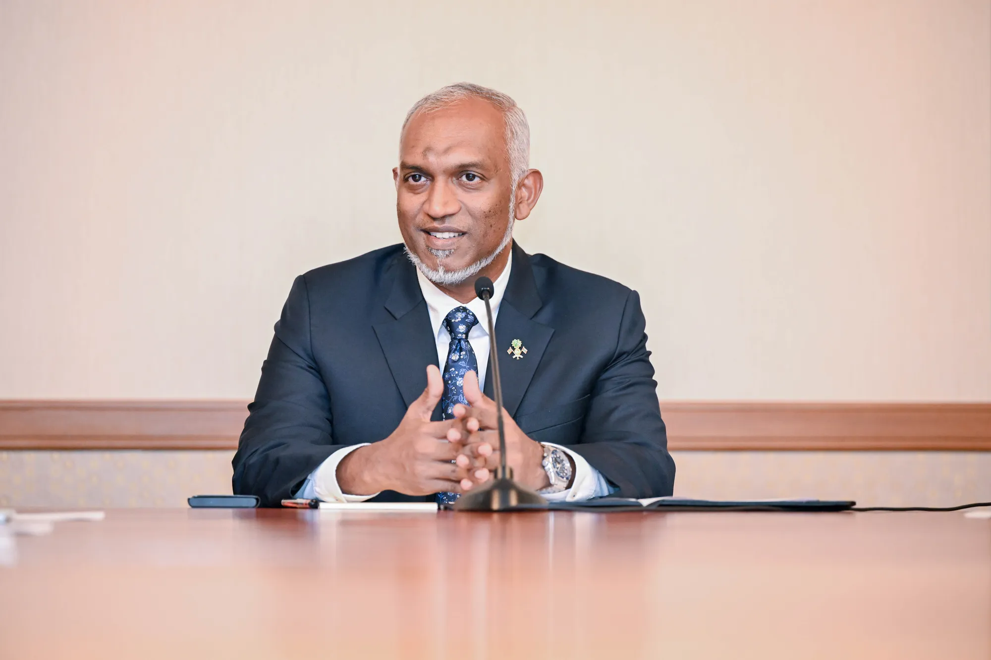 ރައީސުލްޖުމްހޫރިއްޔާ ޑރ މުހައްމަދު މުޢިއްޒު: ފޮޓޯ/ ރައީސް އޮފީސް