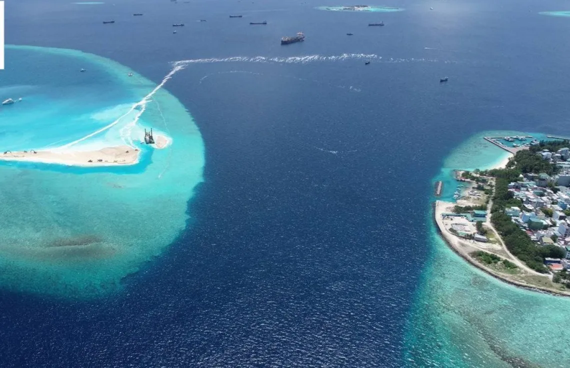 The first phase of reclamation is underway: The second phase of reclamation is all set to begin. Picture: Mihaaru