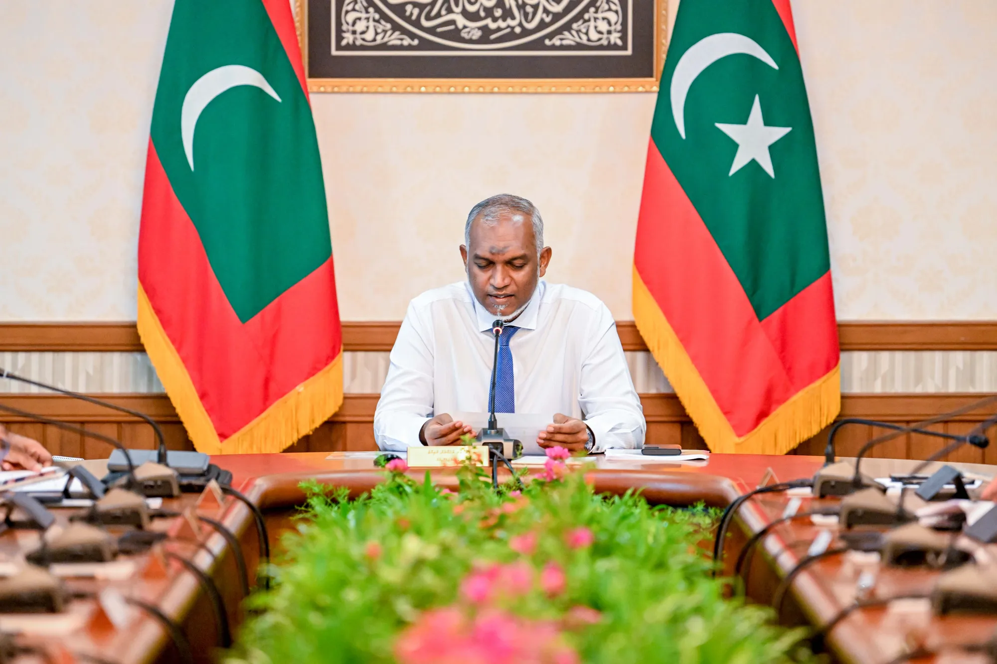 ރައީސުލްޖުމްހޫރިއްޔާ ޑރ. މުޙައްމަދު މުޢިއްޒު - ފޮޓޯ: ރައީސް އޮފީސް