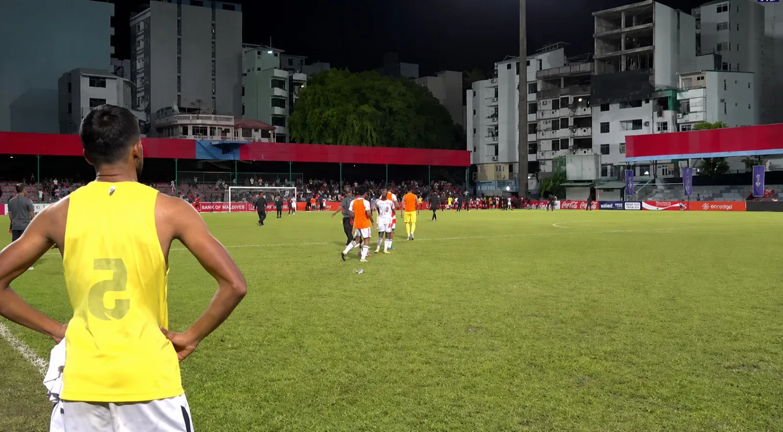 ރާއްޖެ އާއި ބަންގްލަދޭޝް ބައްދަލުކުރިމެޗްގެ ސްކްރީން ޝޮޓެއް