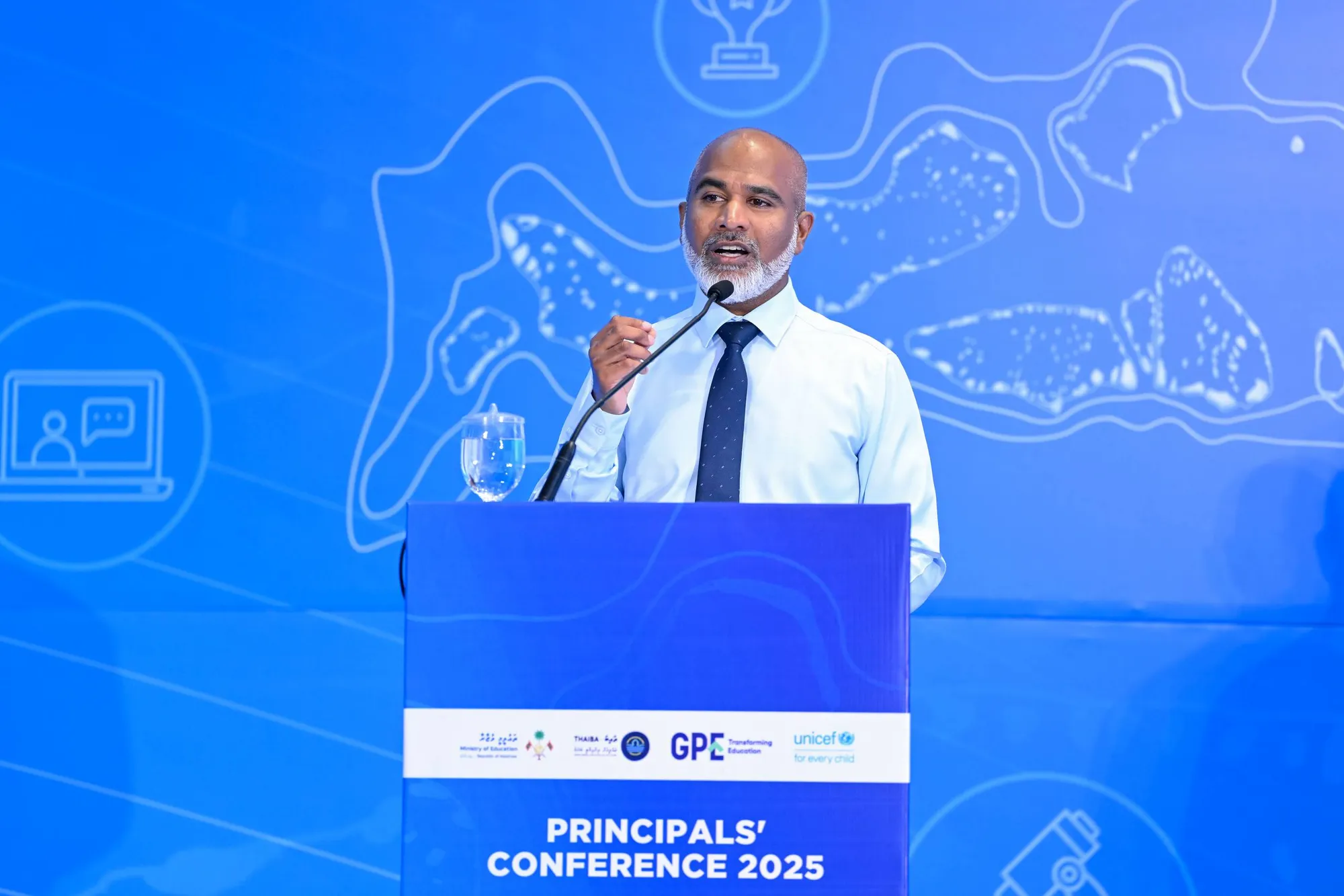 Minister of Education Dr. Ismail Shafeeu Speaking at inauguration ceremony of principals’ conference (Photo/President’s office)