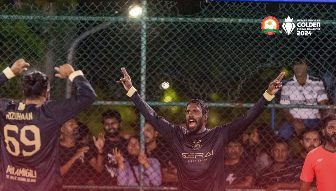 މާމިގިއްޔާއި ދަނގެތި ވާދަކުރި މެޗުގެ ތެރެއިިން... ފޮޓޯ: ގޯލްޑަން ފުޓްސަލް އެސޯސިއޭޝަން