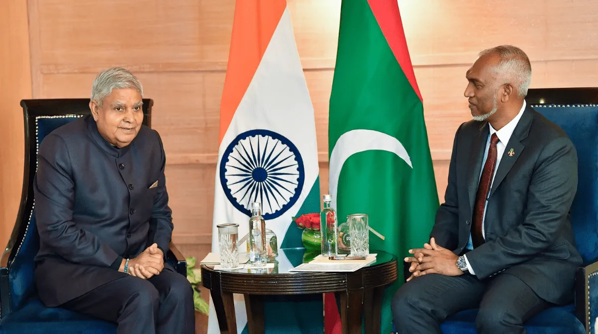India’s Vice President Jagdeep Dhankar meets with President Dr. Muizzu (Photo/President’s Office)