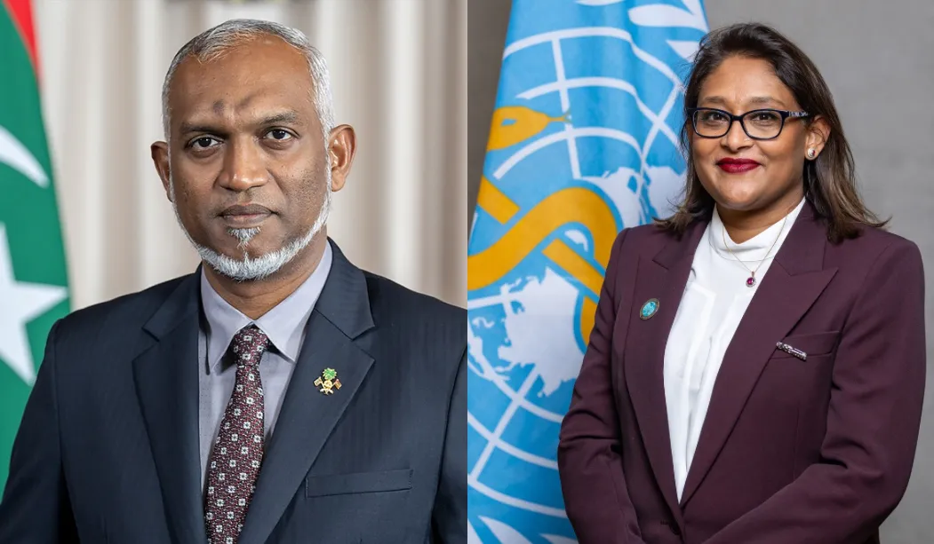 President Dr. Muizzu and WHO South-East Asia Regional Director Ms Saima Wazed