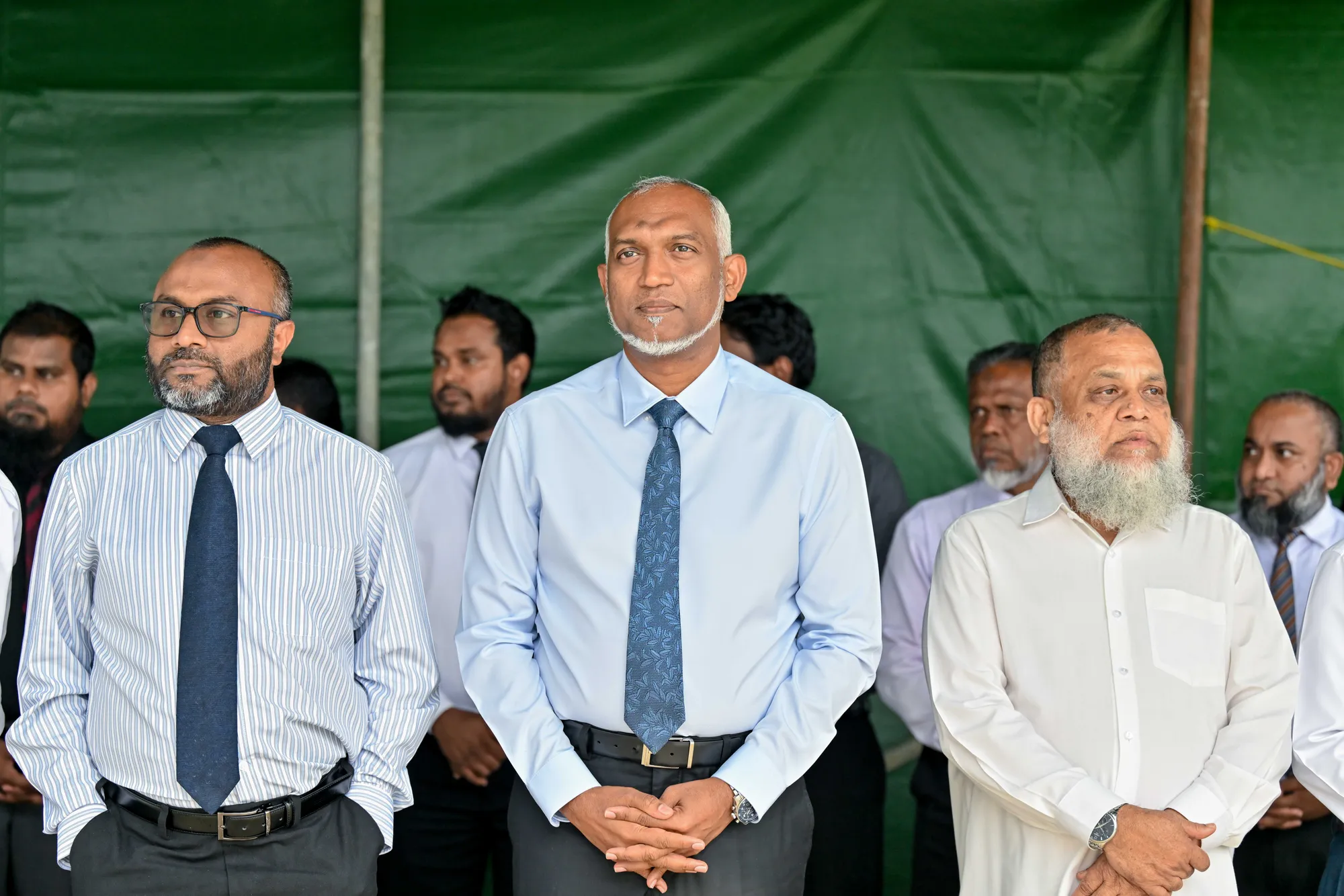 ހުޅުމާލޭގައި އިމާރާތްކުރާ ދާރުއްސަލާމް ވަގުފް ހުޅުވުމުގެ ރަސްމިއްޔާތުގައި ރައީސް މުޢިއްޒު: ފޮޓޯ/ ރައީސް އޮފީސް
