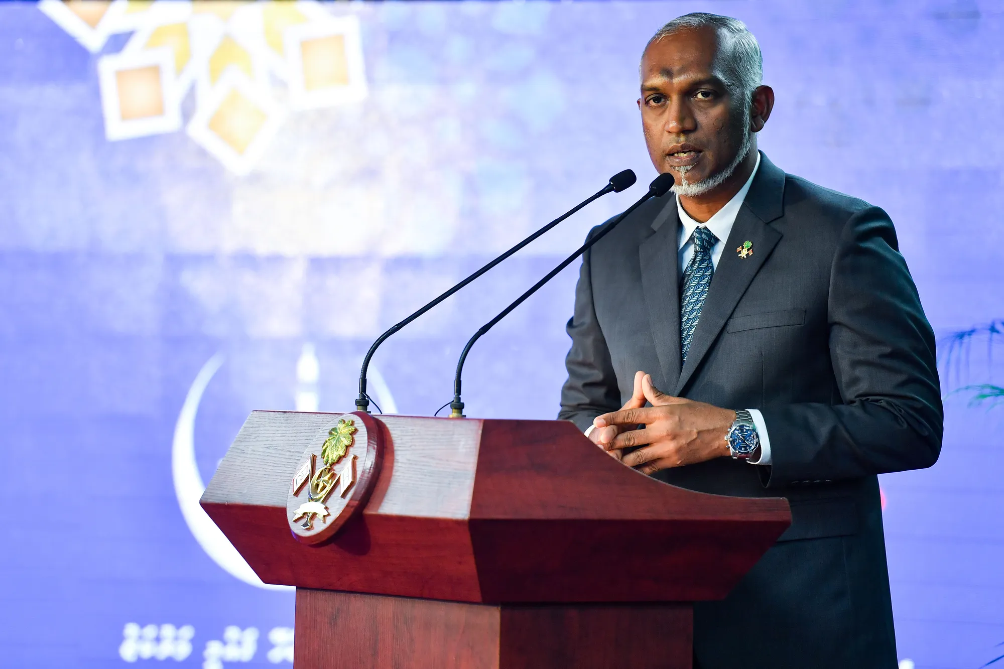 ކީރިތި ޤުރުއާން ކިޔެވުމުގެ ގައުމީ މުބާރާތުގެ ނަތީޖާ ފާޅުކުރުމަށް ބޭއްވިި ހަފްލާގެ ތެރެއިން -- ފޮޓޯ: ރައީސްއޮފީސް