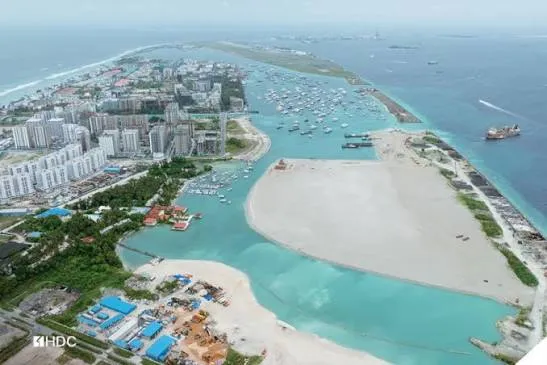 ހުޅުމާލޭ ތިންވަނަ ފިޔަވަހި ހިއްކާފައިވާ މަންޒަރު ފެންނަ އޭރިއަލް ފޮޓޯއެއް - ފޮޓޯ: އެޗްޑީސީ