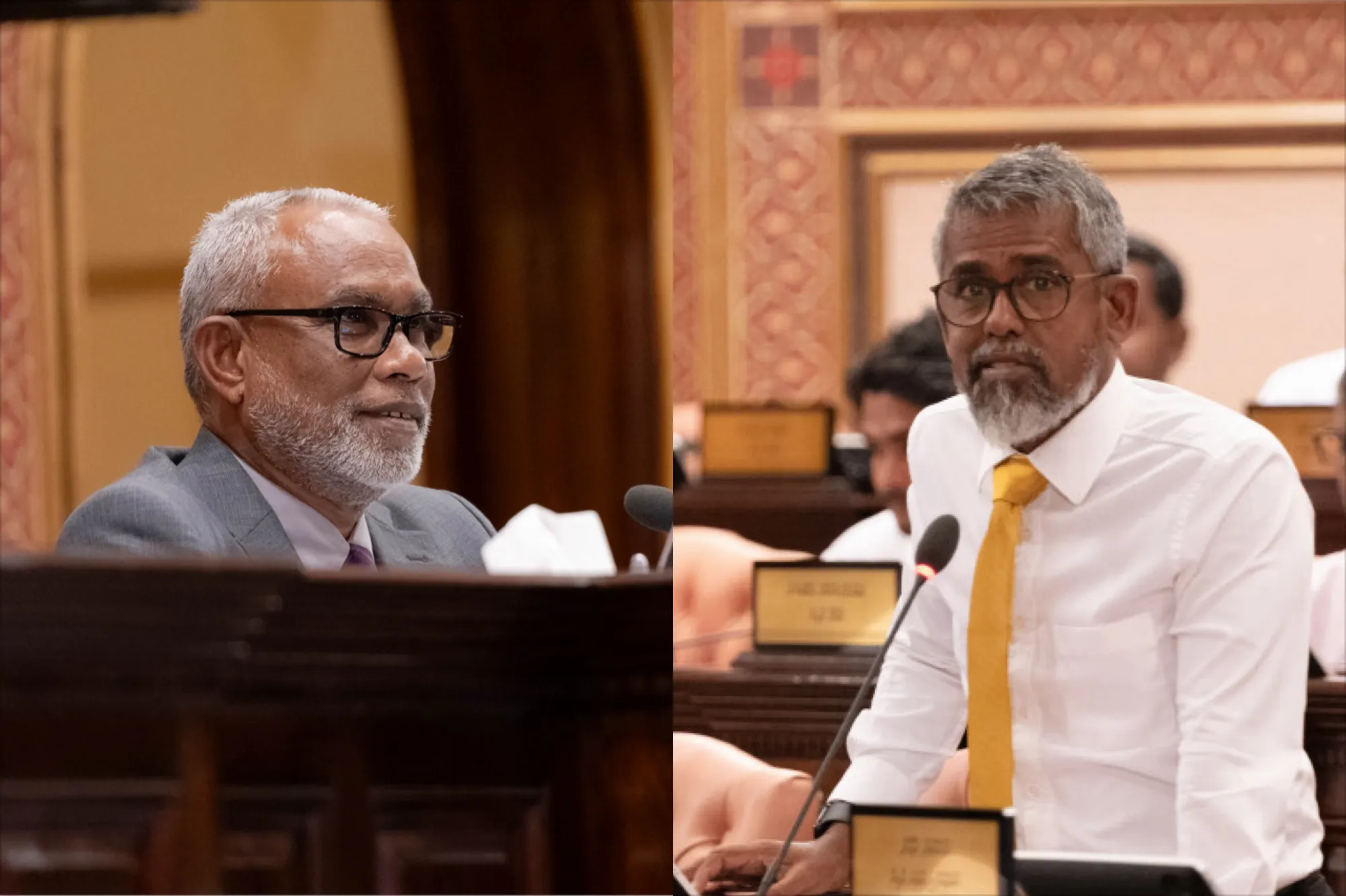ރައްޔިތުންގެ މަޖިލީހުގެ ވައިކަރަދޫ ދާއިރާގެ މެންބަރު ހުސައިން ޒިޔާދު އަދި މަޖިލީހުގެ ރައީސް އަބްދުއްރަޙީމް އަބްދުالله: ފޮަޓޯ/ މަޖިލިސް