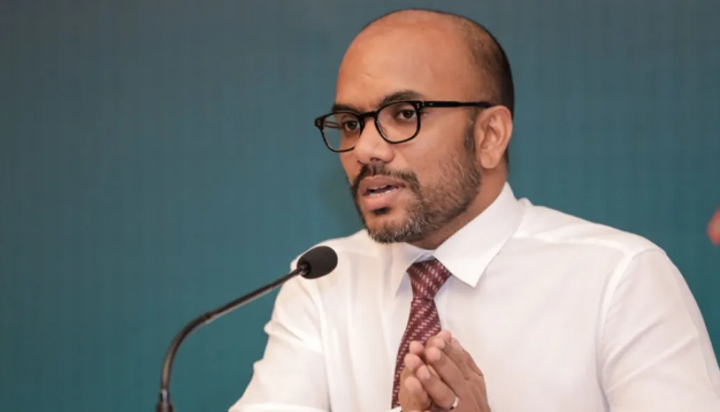 Ameer speaking at a press conference