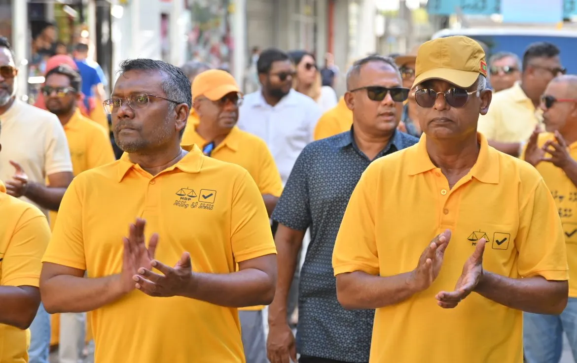 Former Economic Minister Fayyaz Ismail and Former President Ibrahim Mohamed Solih (Photo/MDP)