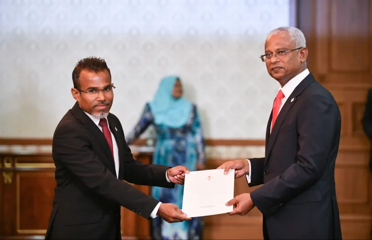 Former president Ibrahim Mohamed Solih and Former Attorney General Ibrahim Riffath