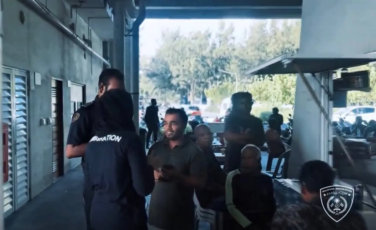 During Hulhumale’ Phase I raid (Photo/Immigration)