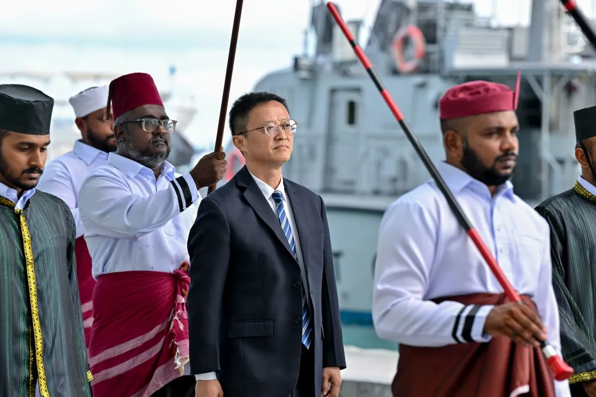 The newly appointed Ambassador of the People’s Republic of China to the Maldives, Kong Xianhua during the Haiykolhu cultural procession (Photo/President's Office)