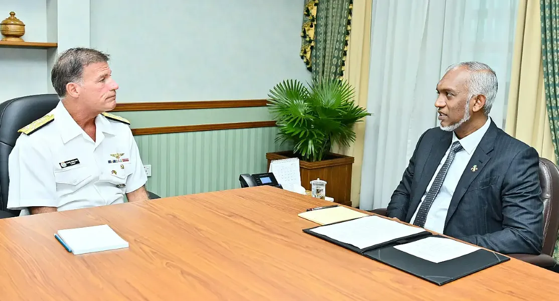 President Dr. Mohamed Muizzu and Commander of the United States Indo-Pacific Command, Admiral John Aquilino