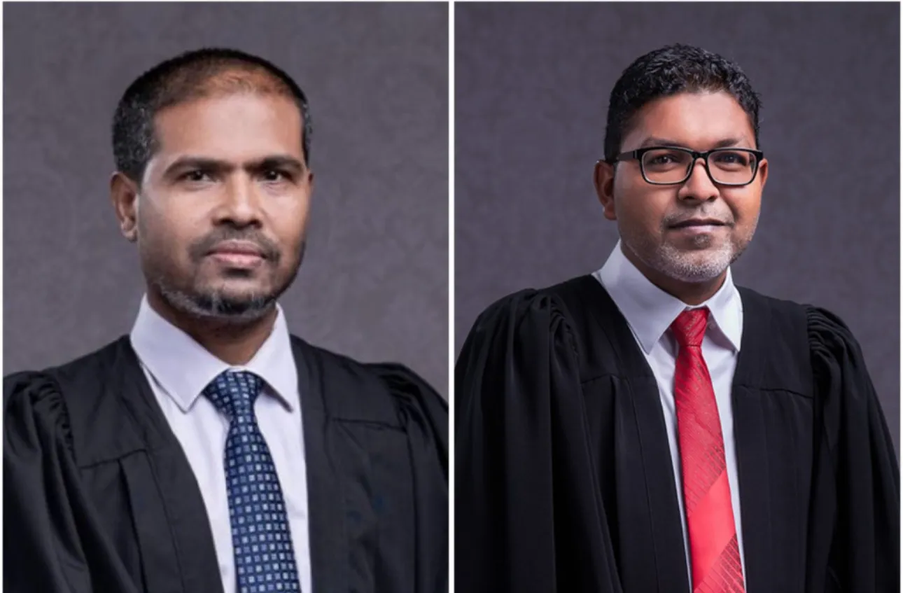ހައި ކޯޓުގެ ފަނޑިޔާރު މުހައްމަދު ސަލީމް އާއި ހައި ކޯޓުގެ ކުރީގެ ފަނޑިޔާރު އަބްދުالله ހަމީދު