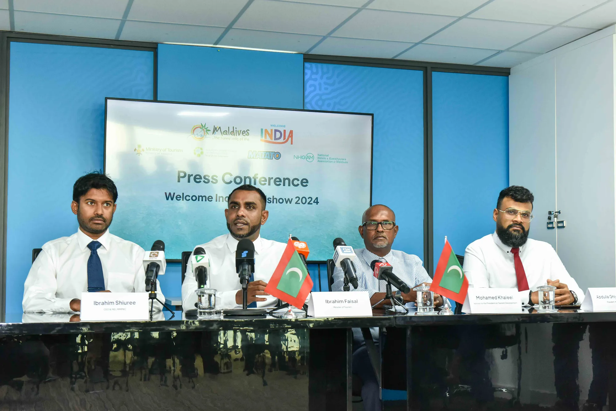 އެމްއެމްޕީއާރސީން މިއަދު ބޭއްވި ނޫސްވެރިންގެ ބައްދަލުވުމުގެ ތެރެއިން: ފޮޓޯ/ ވޮއިސް