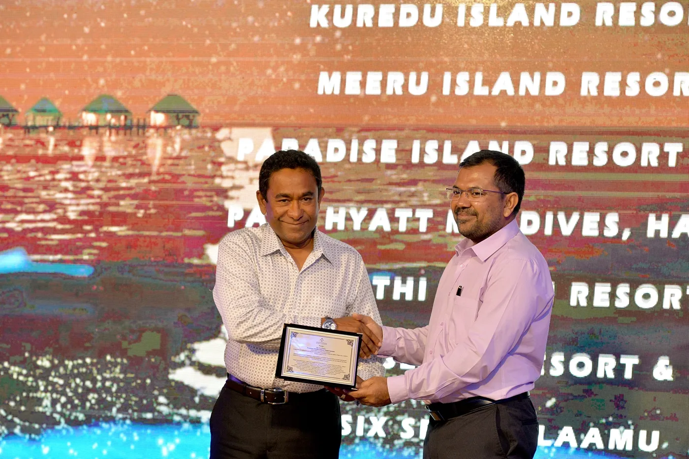 ރައީސް ޔާމިން ވެރިކަމުގައި މޫސާ ޒަމީރާއެކު... ފައިލްފޮޓޯ: ރައީސް އޮފީސް