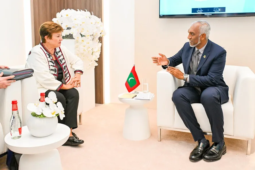 The Managing Director of IMF paid a courtesy call on President Muizzu on Monday