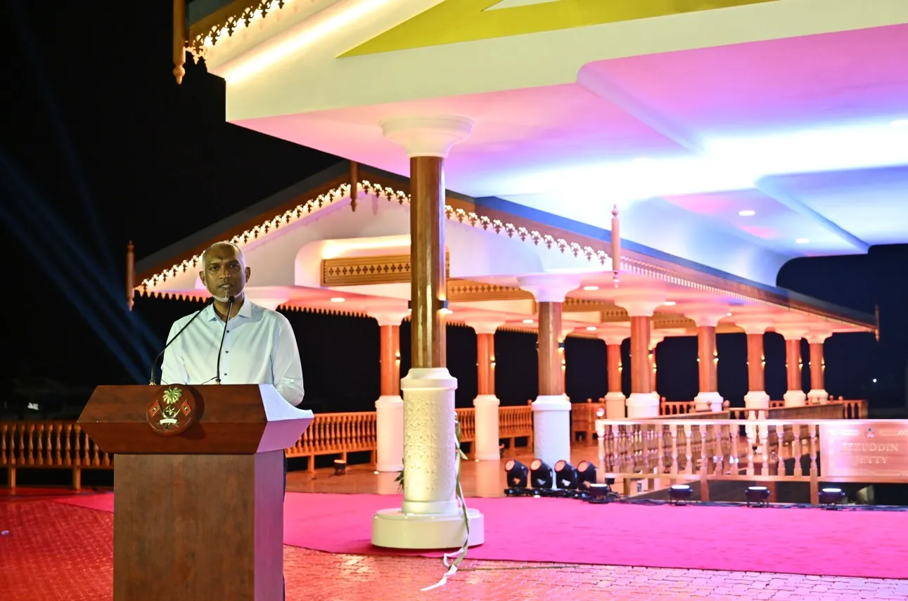 ރައީސް ޑރ.މުއިއްޒު ވާހަކަދައްކަވަނީ.. ފޮޓޯ: ރައީސް އޮފީސް