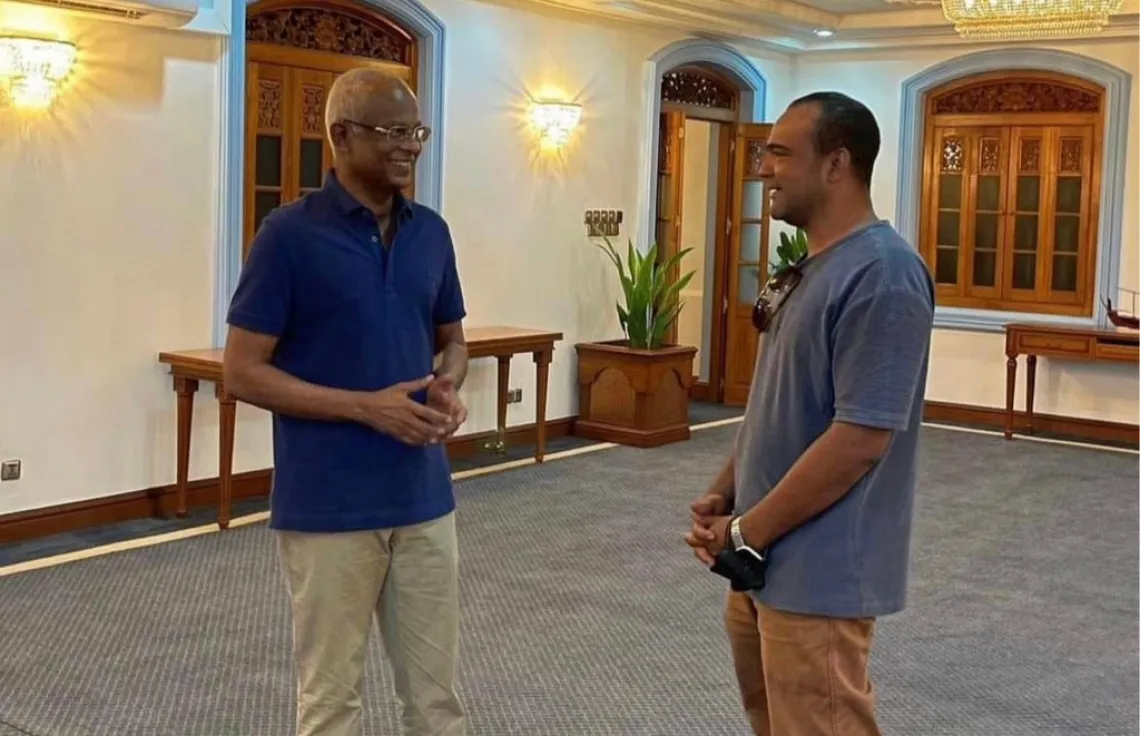 Member Shaaz with President Ibrahim Mohamed Solih