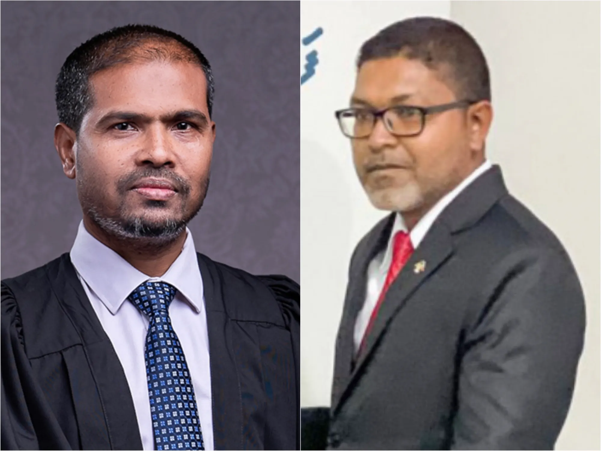 ހައި ކޯޓުގެ ފަނޑިޔާރު މުހައްމަދު ސަލީމާއި އެ ކޯޓުގެ ކުރީގެ ފަނޑިޔާރު އަބްދުﷲ ހަމީދު