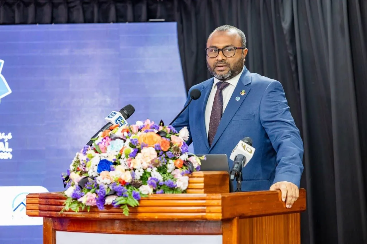 ބައިނަލްއަޤްވާމީ ޒަކާތު ކޮންފަރެންސް ފެށުމުގެ ގޮތުން މިއަދު ބޭއްވި ރަސްމިއްޔާތުގައި ޝަހީމް ވާހަކަދައްކަވަނީ: ފޮޓޯ/ އިސްލާމިކް މިނިސްޓްރީ
