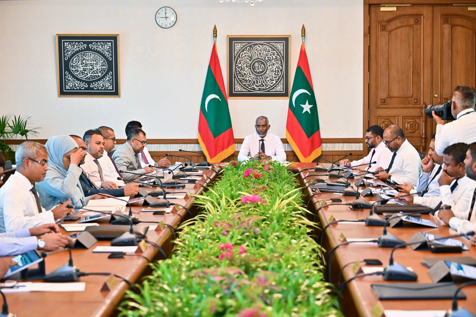 ކެބިނެޓް ބައްދަލުވުމެއްގެ ތެރެއިން-- ފޮޓޯ: ރައީސް އޮފީސް