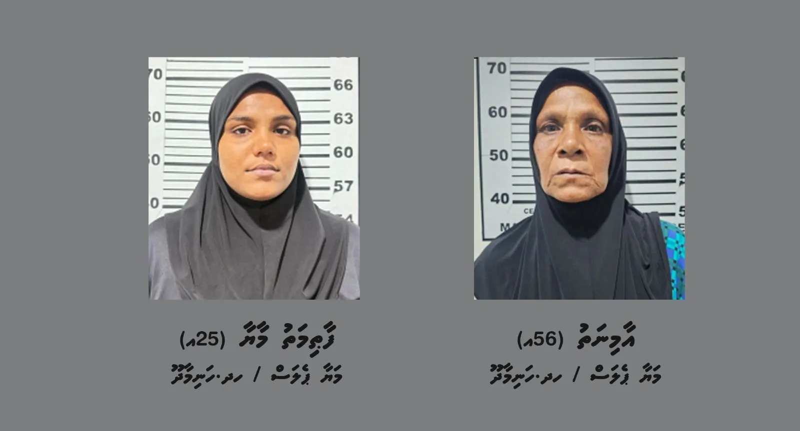 މަސްތުވާތަކެއްޗާއެކު ހަނިމާދޫއިން ހައްޔަރު ކުރި ދެމީހުން: ފޮޓޯ/ ޕޮލިސް