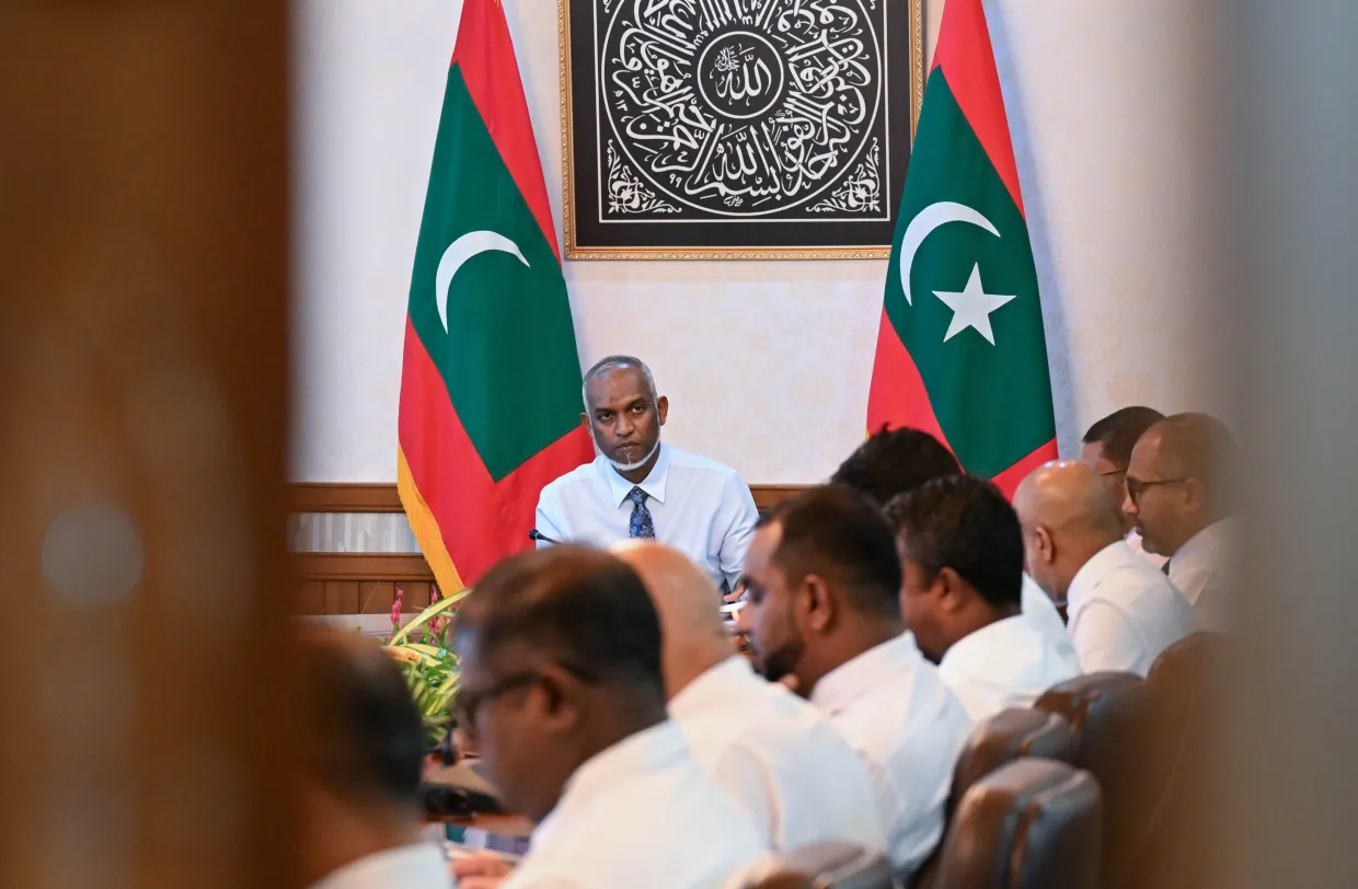 ރައީސް މުއިއްޒު ވަޒީރުންގެ މަޖިލީހުގެ ބައްދަލުވުމެއްގައި:ފޮޓޯ/ ރައީސް އޮފީސް