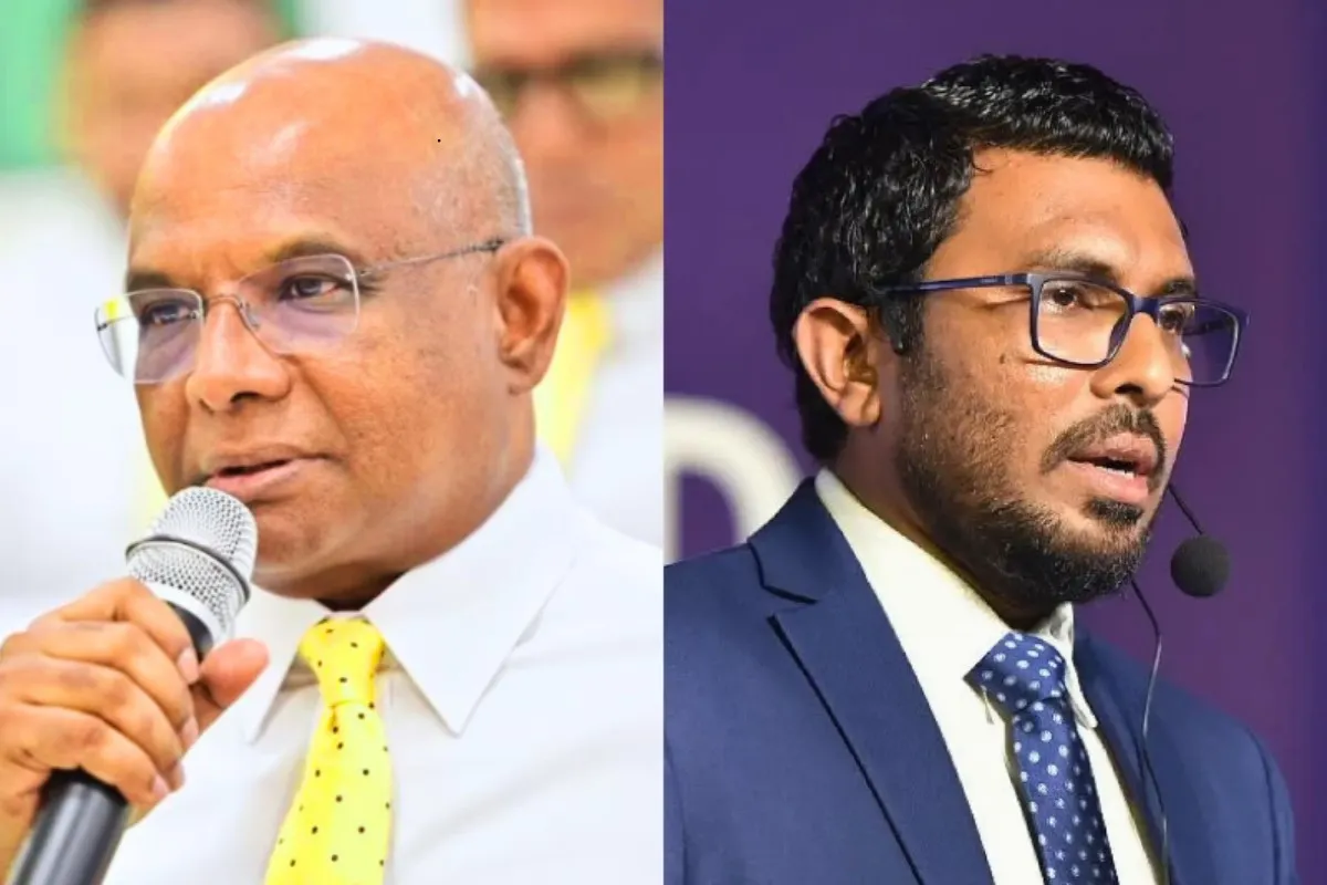 އެމްޑީޕީގެ ރައީސް އަބްދުﷲ ޝާހިދު އަދި މީރާގެ ކުރީގެ ޗެއާމަން ސަރުވަޝް އާދަމް