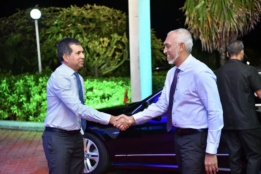 ރައީސް މުޢިއްޒު އާއި ވަޒީރު ސަޢީދު- ފޮޓޯ/ ރައީސް އޮފީސް