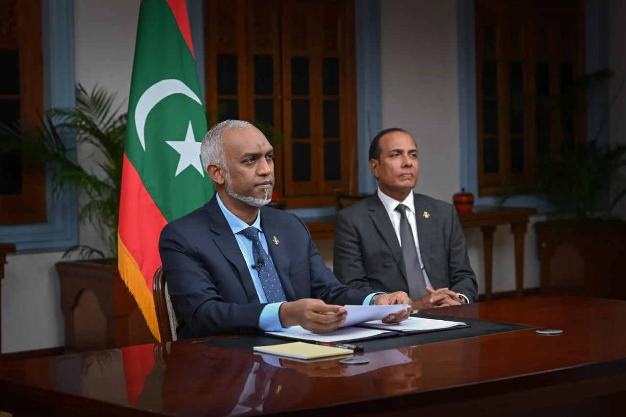 ސްޓްރެޓީޖިކް އެކްޝަން ގްރޫޕް (އެސްއޭޖީ)ގެ ބައްދަލުވުމެއްގައި ރައީސް ވާހަކަފުޅު ދައްކަވަނީ -- ފޮޓޯ: ރައީސް އޮފީސް