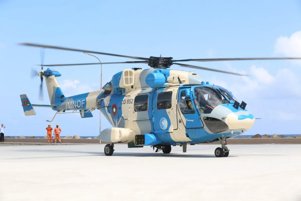 India gifted 'rehendi' helicopter (Photo/MNDF)