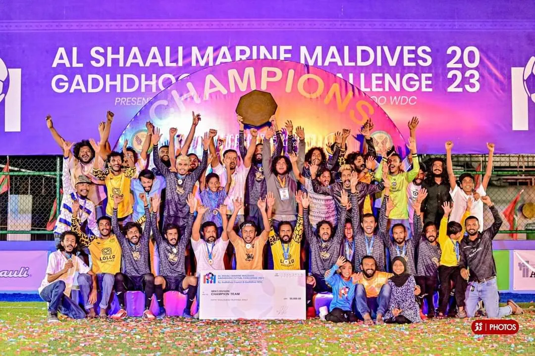 2023 ވަނަ އަހަރު ގައްދޫގައި ބޭއްވުނު ކައުންސިލް ފުޓްސަލް މުބަރަތުގެ ތެރެއިިން... ފޮޓޯ: ސަޖާތު އަހުމަދު / ގާފު