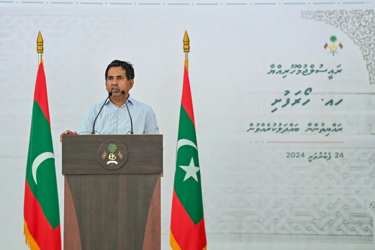 އިޤްތިޞާދީ ތަރައްޤީއާއި ބެހޭ ވަޒީރު މުޙައްމަދު ސަޢީދު-- ފޮޓޯ: ރައީސް އޮފީސް