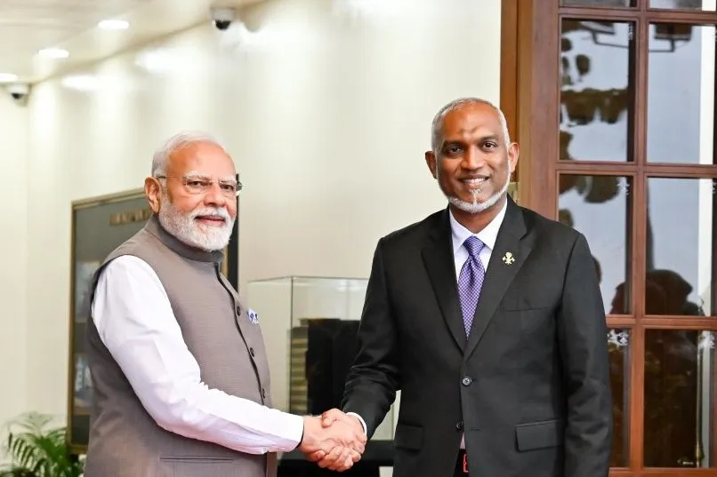 Indian PM Narendra Modi an dPresident Dr. Muizzu