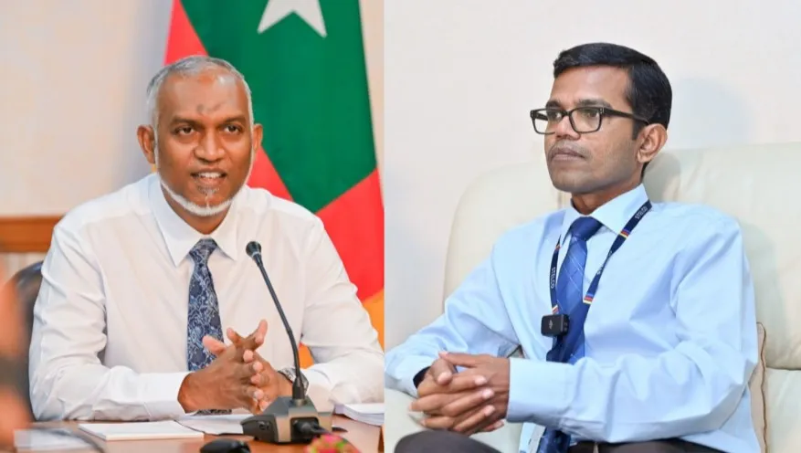 ރައީސް މުޢިއްޒު އާއި ސްޓެލްކޯގެ އެމްޑީ ހުސައިން ފަހުމީ