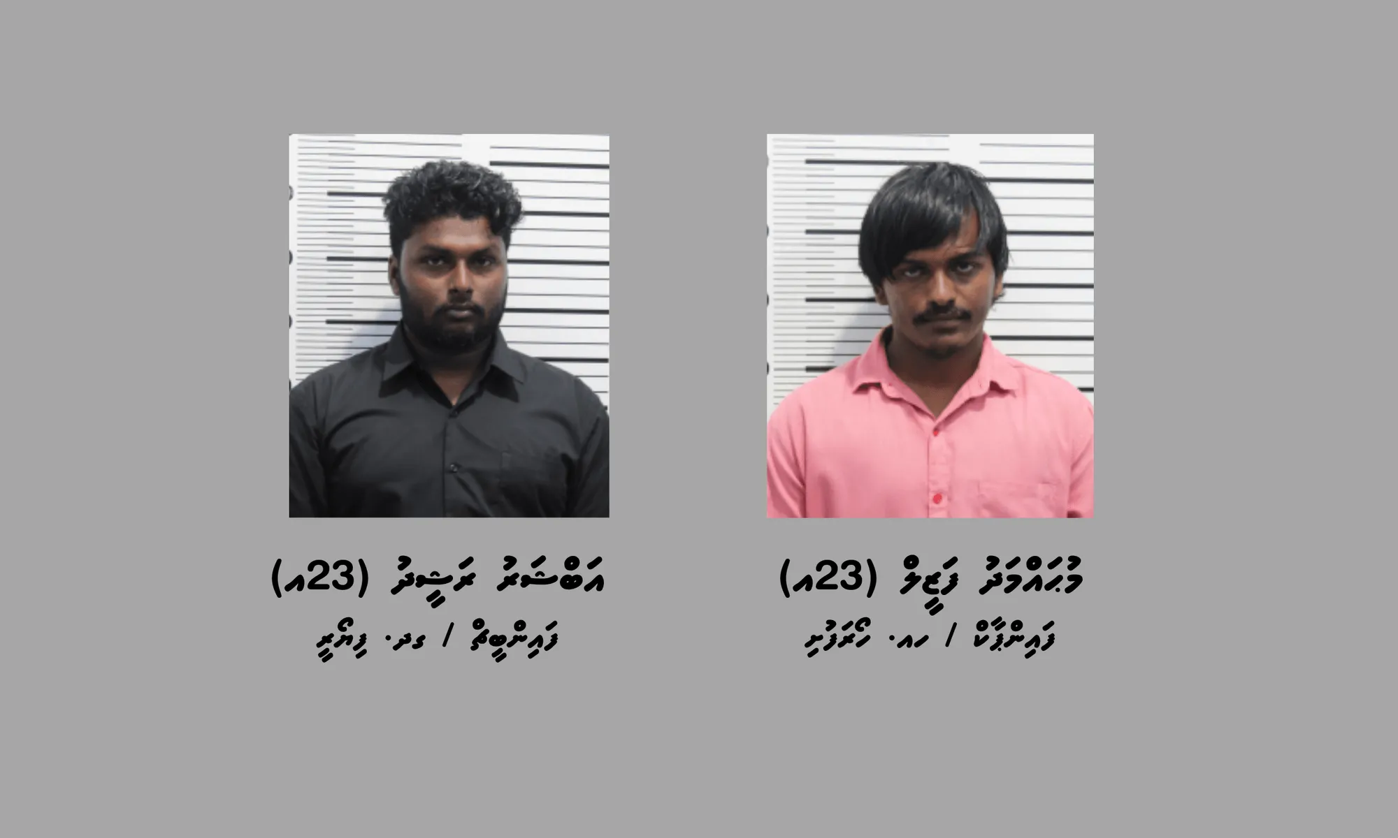 ތުހުމަތު އޮތް ދެ މީހުން