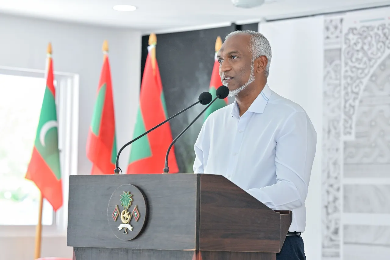 ރައީސް ކަނދޫދޫގައި ވާހަކަަދއްކަވަނީ... ފޮޓޯ: ރައީސް އޮފީސް