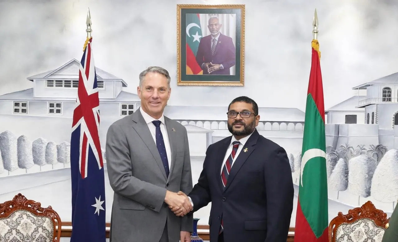 Australia’s Deputy Prime Minister and Minister for Defence, Richard Marles and Maldives’ Minister of Defence, Mohamed Ghassan Maumoon (Photo/Defence ministry)
