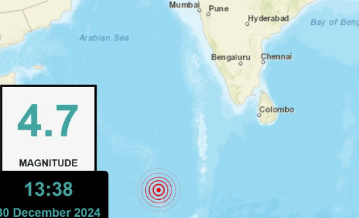 މާލެއާ 900 ކިލޯމީޓަރު ދުރަށް ބިންހެލުމެއް އަތުވެއްޖެ