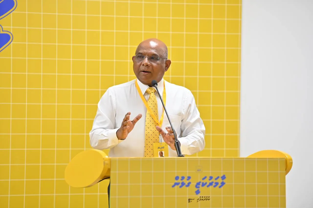 އެމްޑީޕީގެ ރައީސް އަބްދުﷲ ޝާހިދު-- ފޮޓޯ: އެމްޑީޕީ